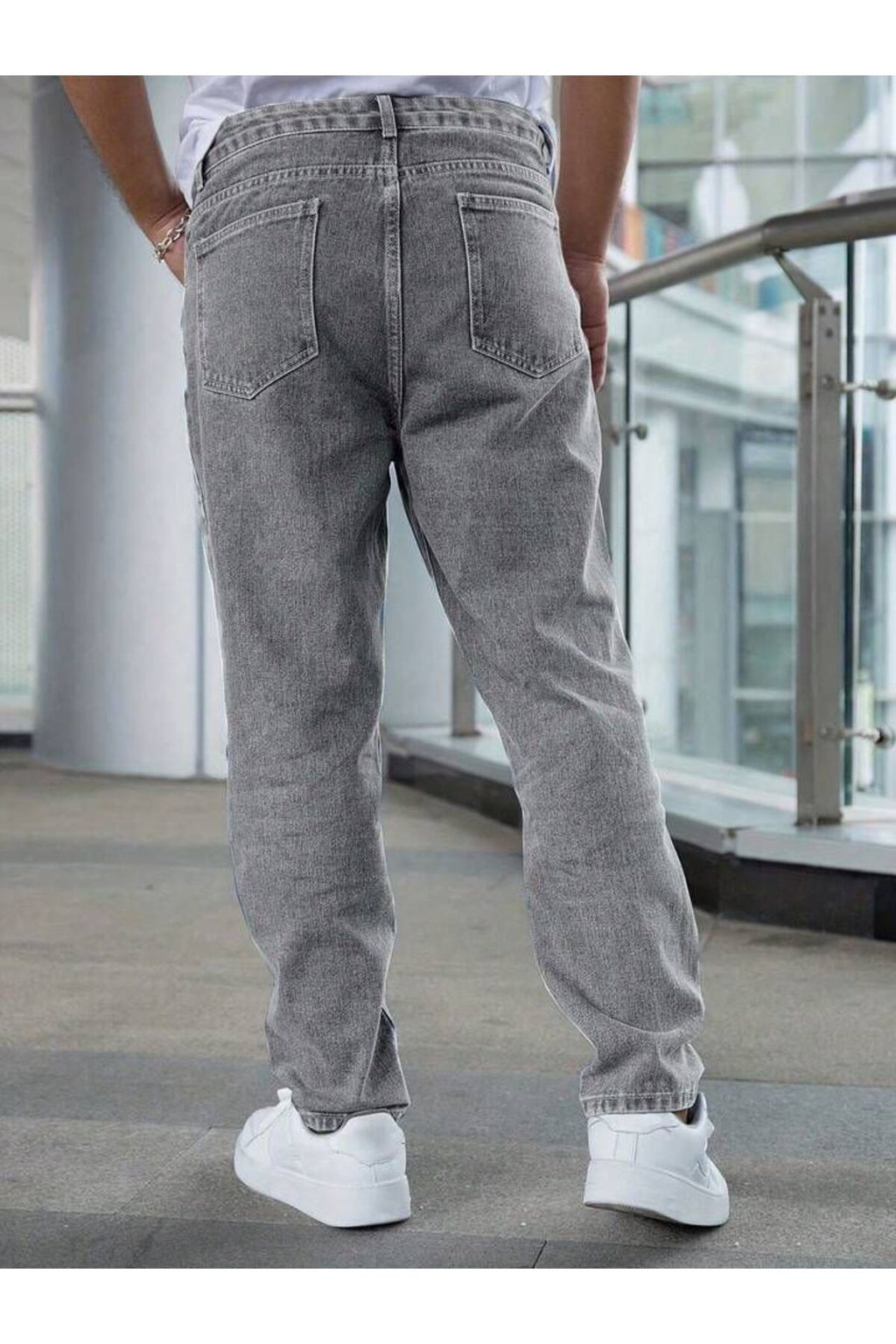Erkek Rahat Kalıp Bilek Paça Pantolon Jean