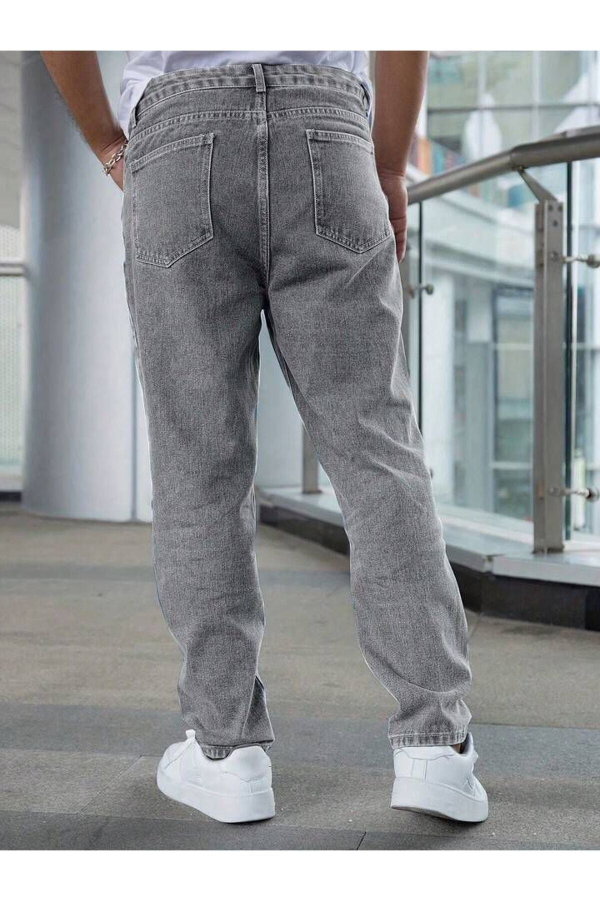 Erkek Rahat Kalıp Bilek Paça Pantolon Jean