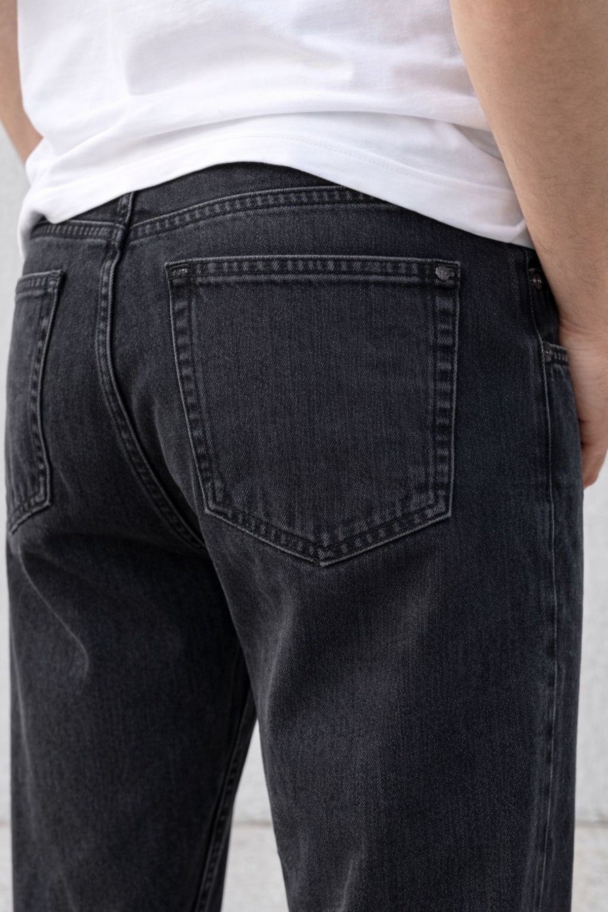 Erkek Rahat Kalıp Jean Pantolon Günlük Modern Kesim Denim Kot Pantolon