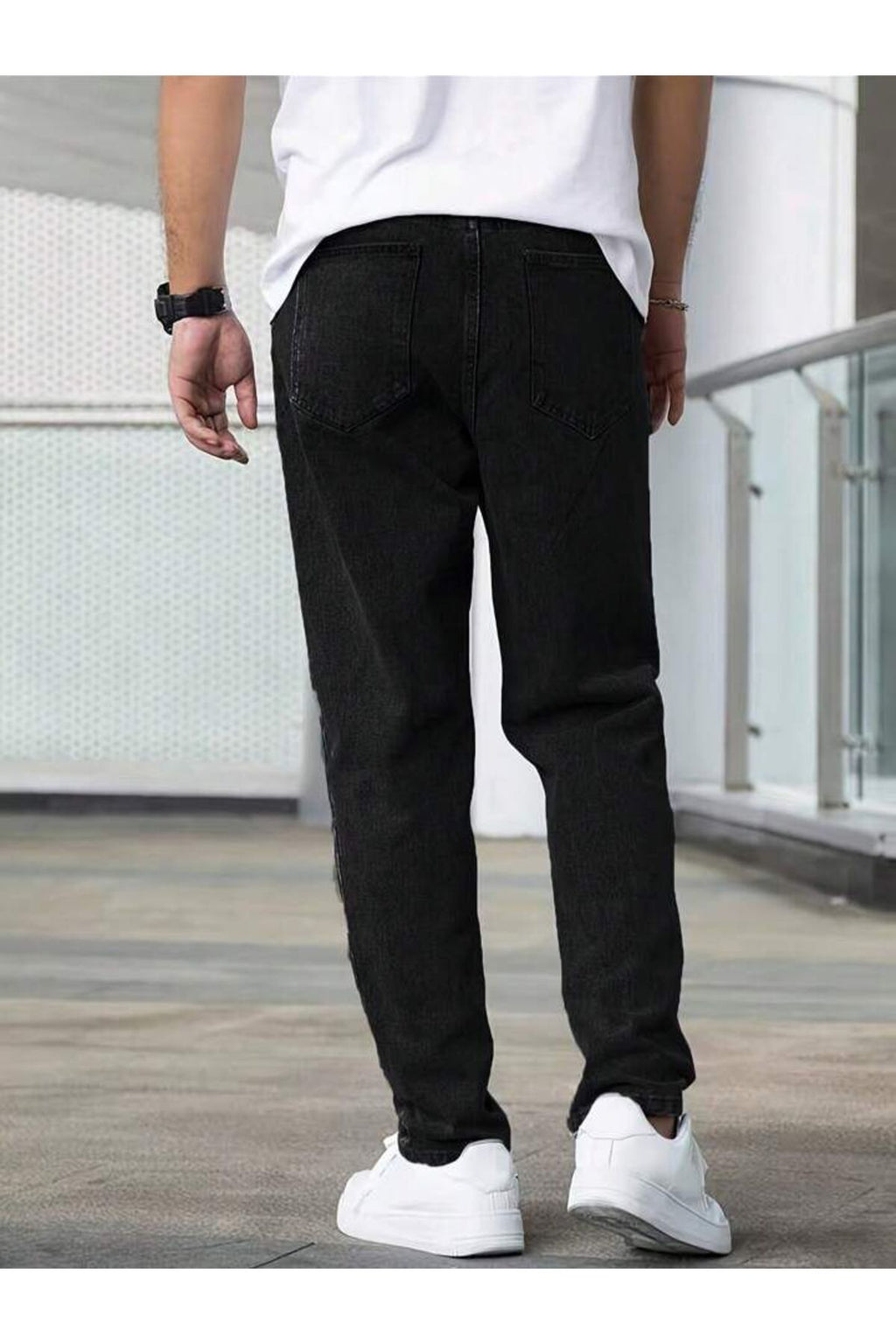 Erkek Rahat Kalıp Bilek Paça Pantolon Jean