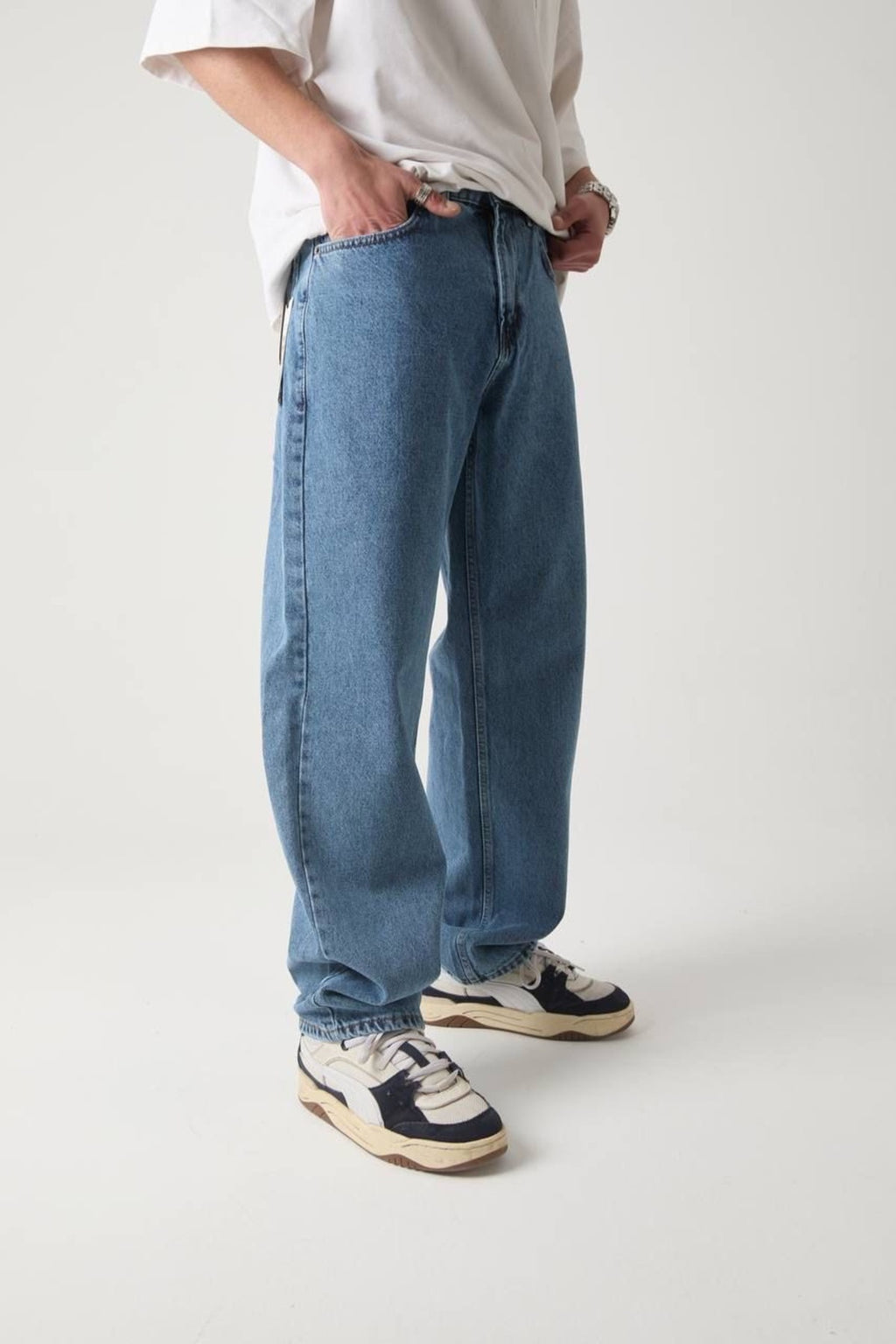 Mavi Baggy Pantolon