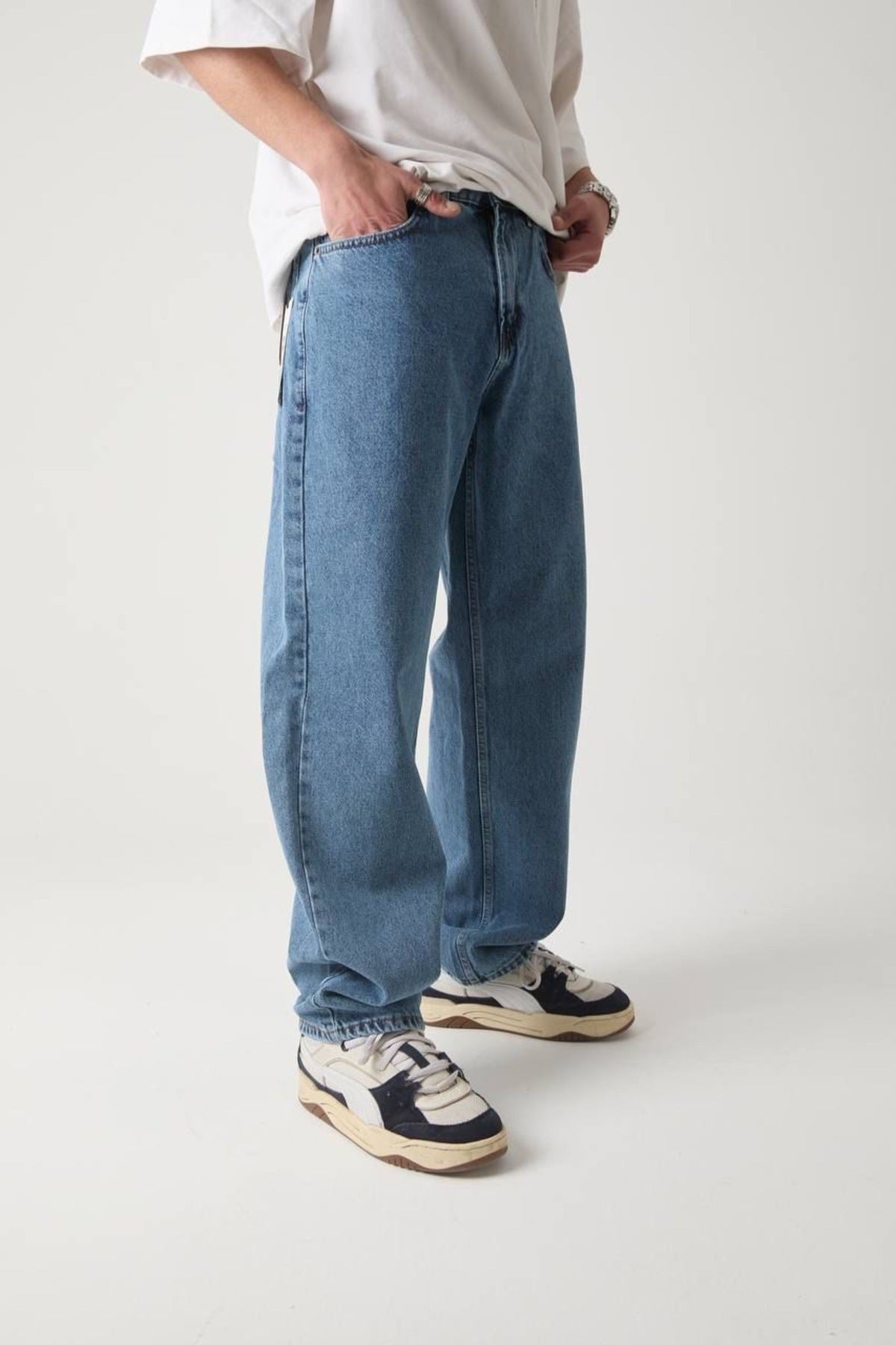 Mavi Baggy Pantolon
