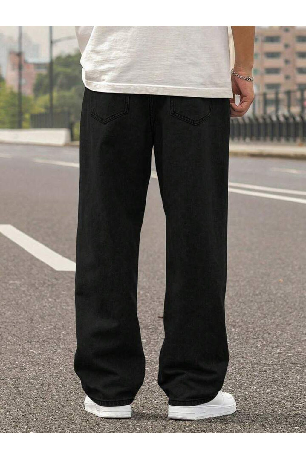 Erkek Bol Paça Rahat Kalıp Kot Pantolon Jean