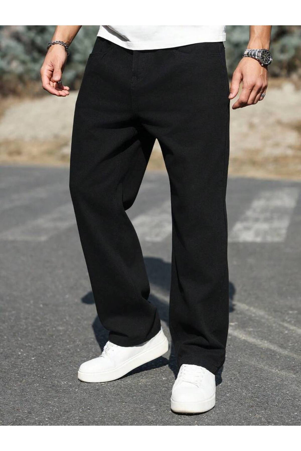 Erkek Yeni Sezon Baggy Fit Bol Kalıp Kot Pantolon