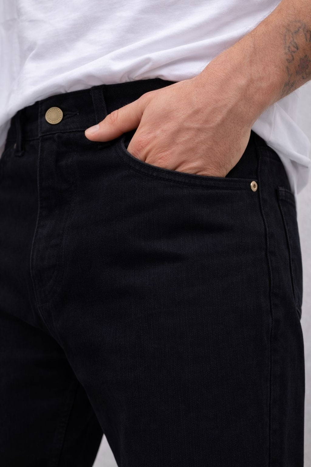 Erkek Vintage Siyah Baggy Bol Kalıp Pantolon