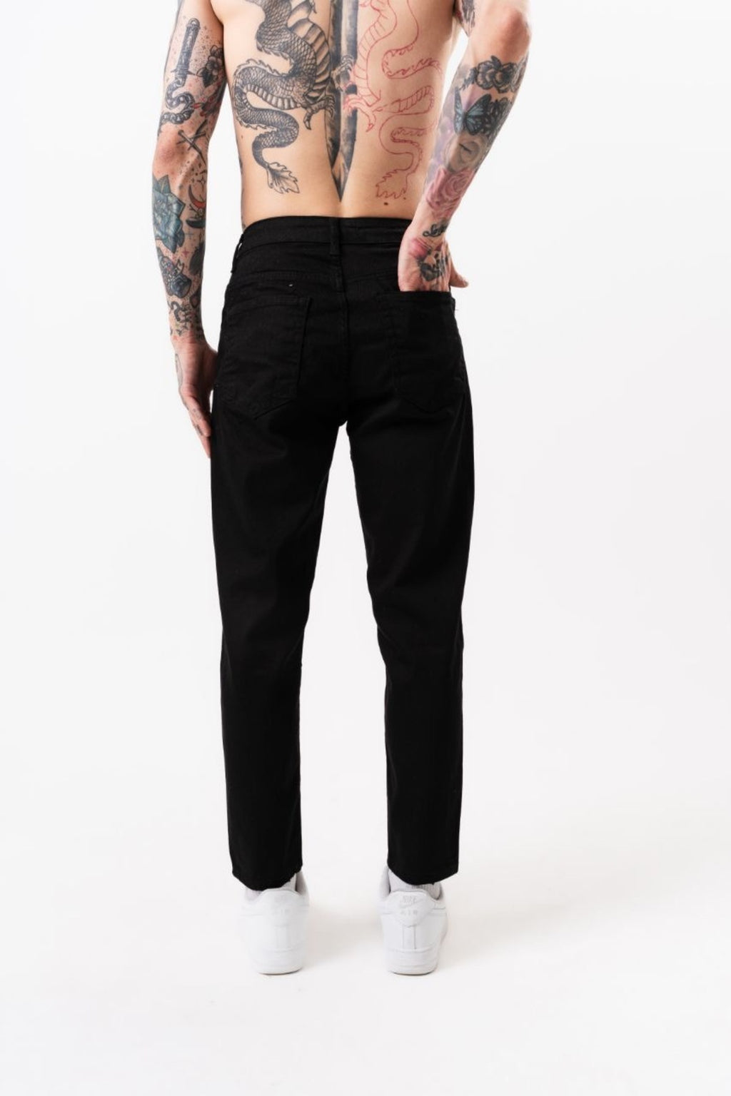 Siyah Boyfriend Kalıp Jeans