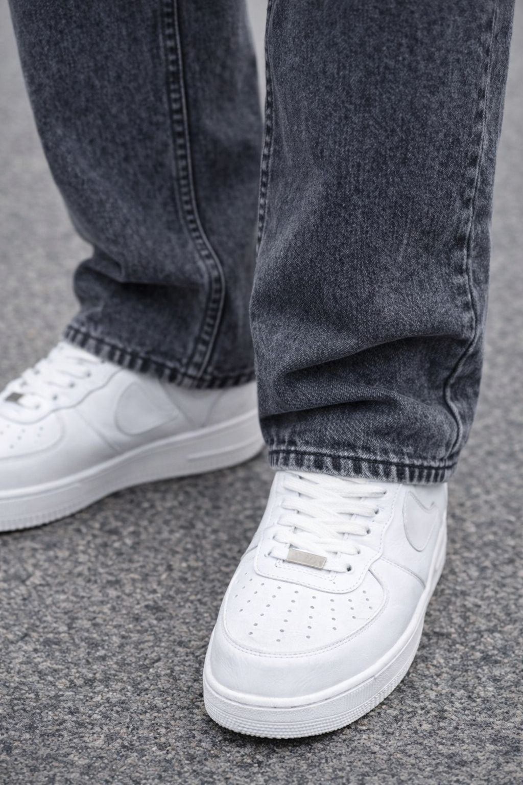 Erkek Straight Fit Jean Pantolon Vintage Yıkamalı Rahat Kalıp Günlük Denim