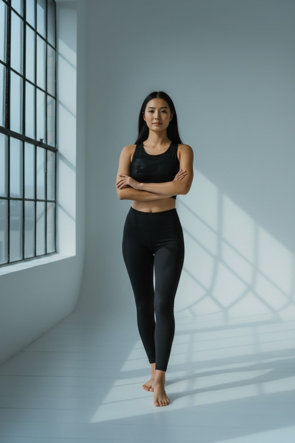 Kadın Siyah Kamuflaj Desenli Spor Büstiyer Crop Top Fitness Yoga Pilates Antrenman Atlet