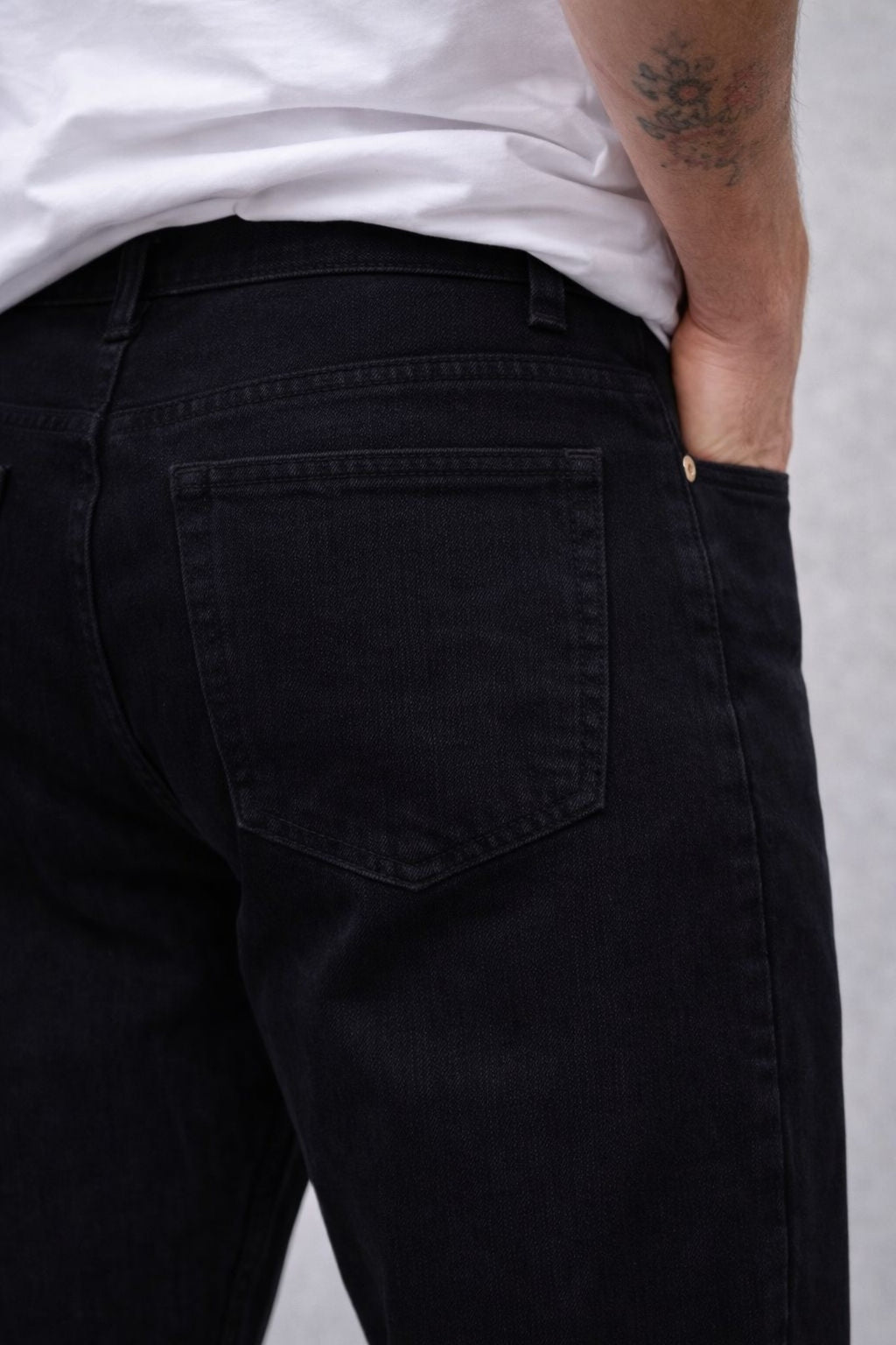 Erkek Vintage Siyah Baggy Bol Kalıp Pantolon