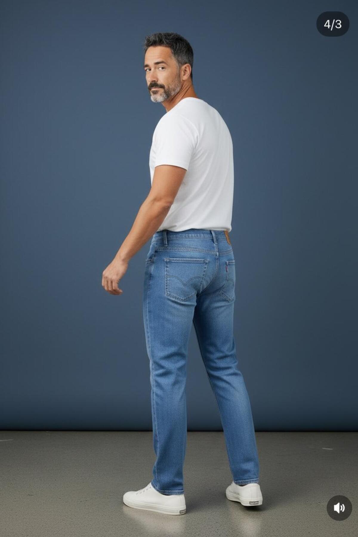 Erkek Regular Kalıp Denim Pantolon Günlük Rahat Kesim Şık Basic Jean