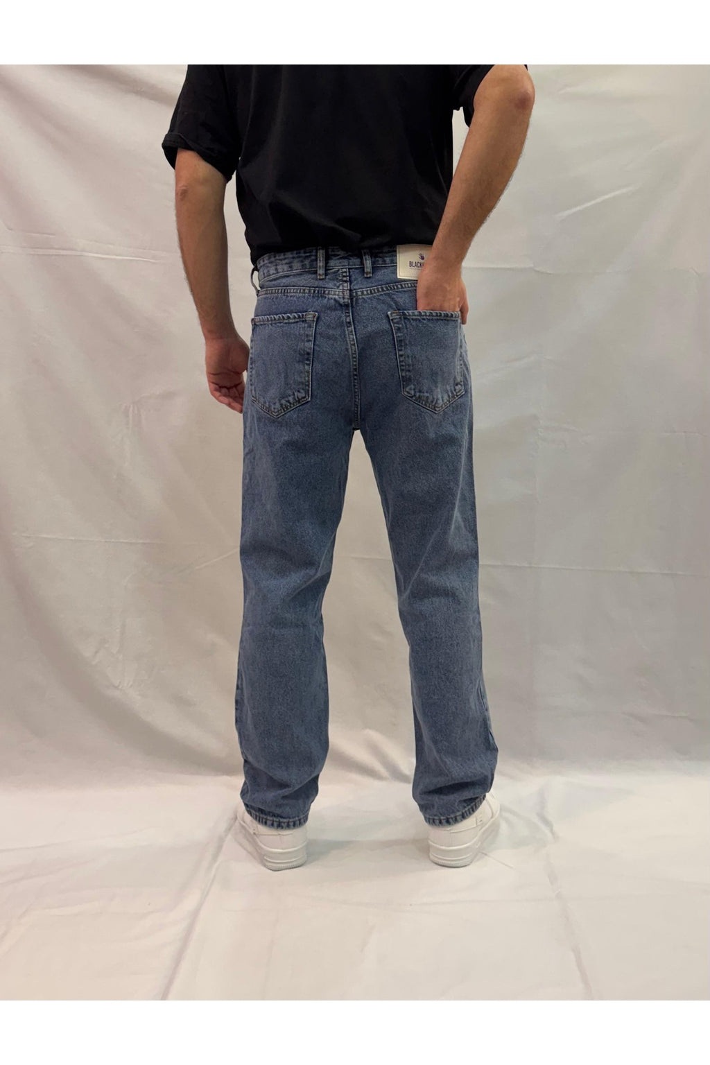 Erkek Baggy Bol Kesim Kot Pantolon
