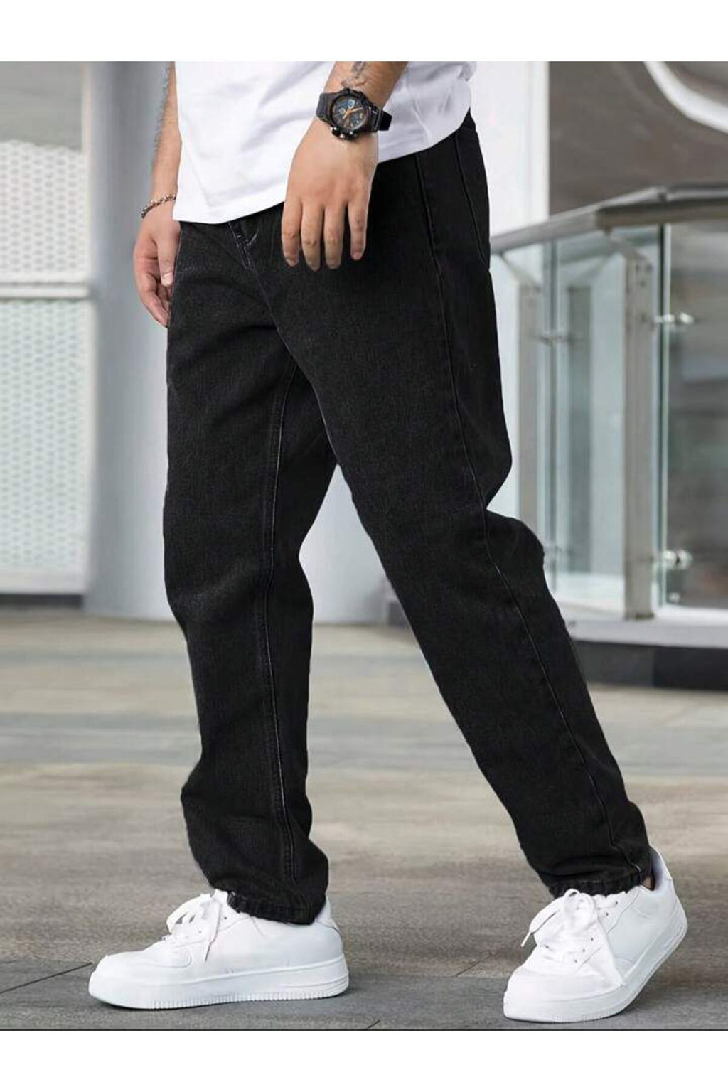 Erkek Rahat Kalıp Bilek Paça Pantolon Jean