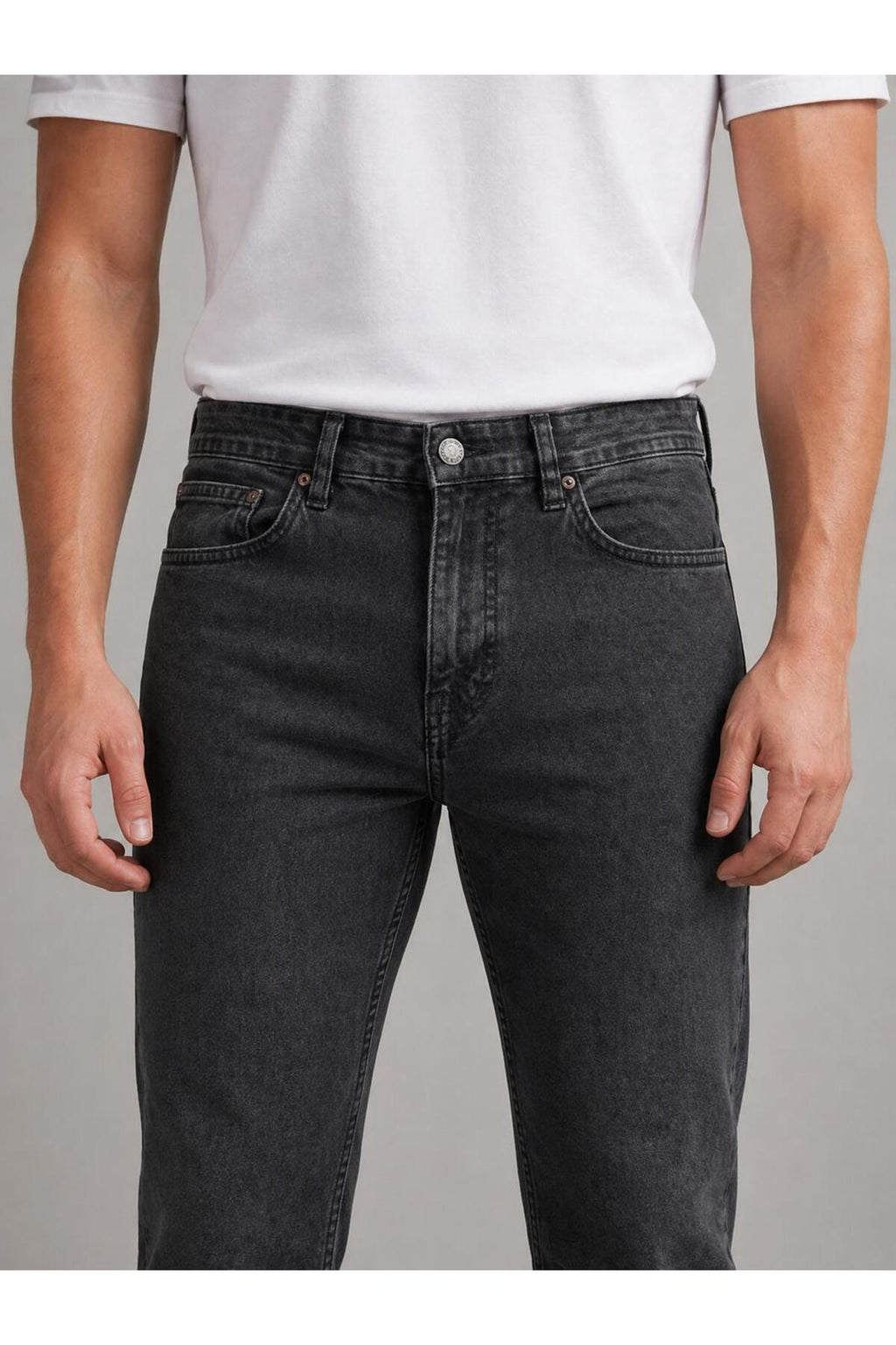 Erkek Regular Kalıp Denim Pantolon Günlük Rahat Kesim Şık Basic Jean