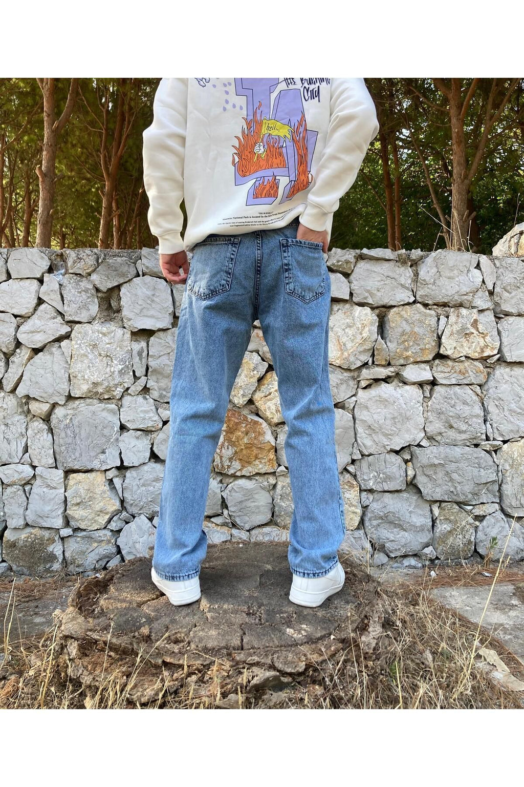 Kar Yıkamalı Baggy Pantolon