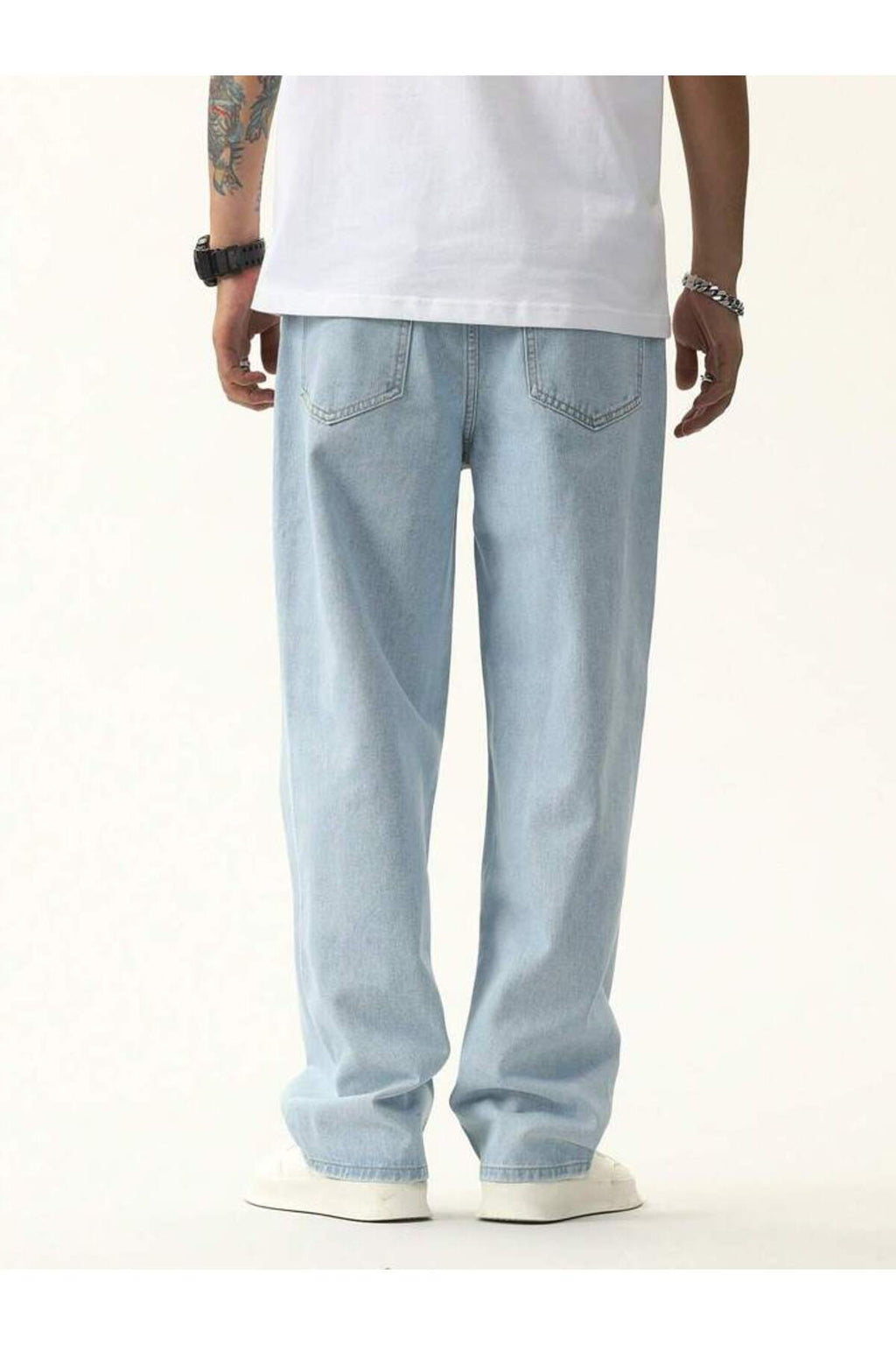 Erkek Buz Mavi Baggy Pantolon