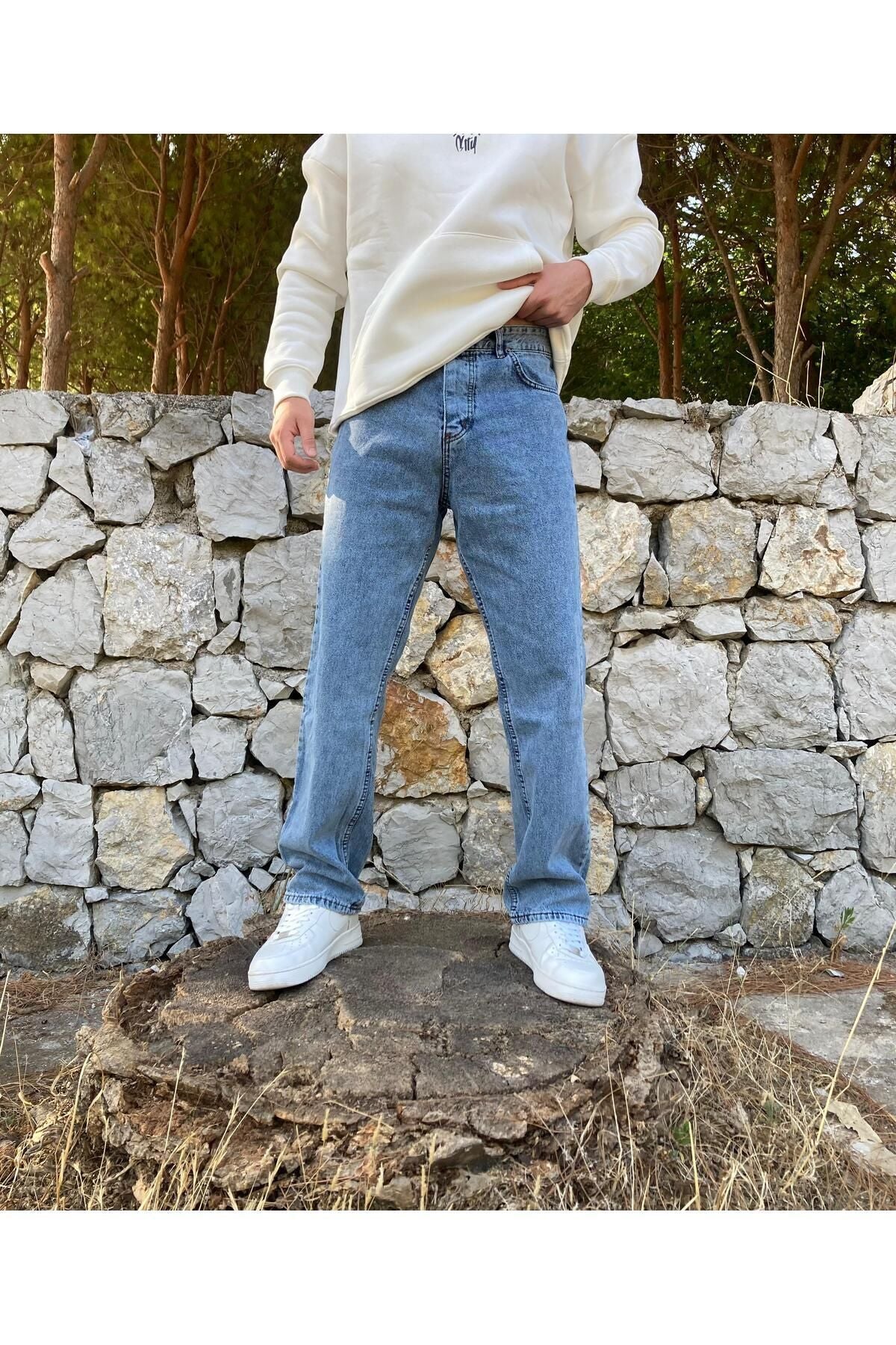 Kar Yıkamalı Baggy Pantolon