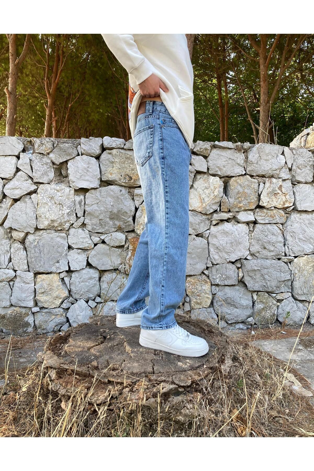 Kar Yıkamalı Baggy Pantolon