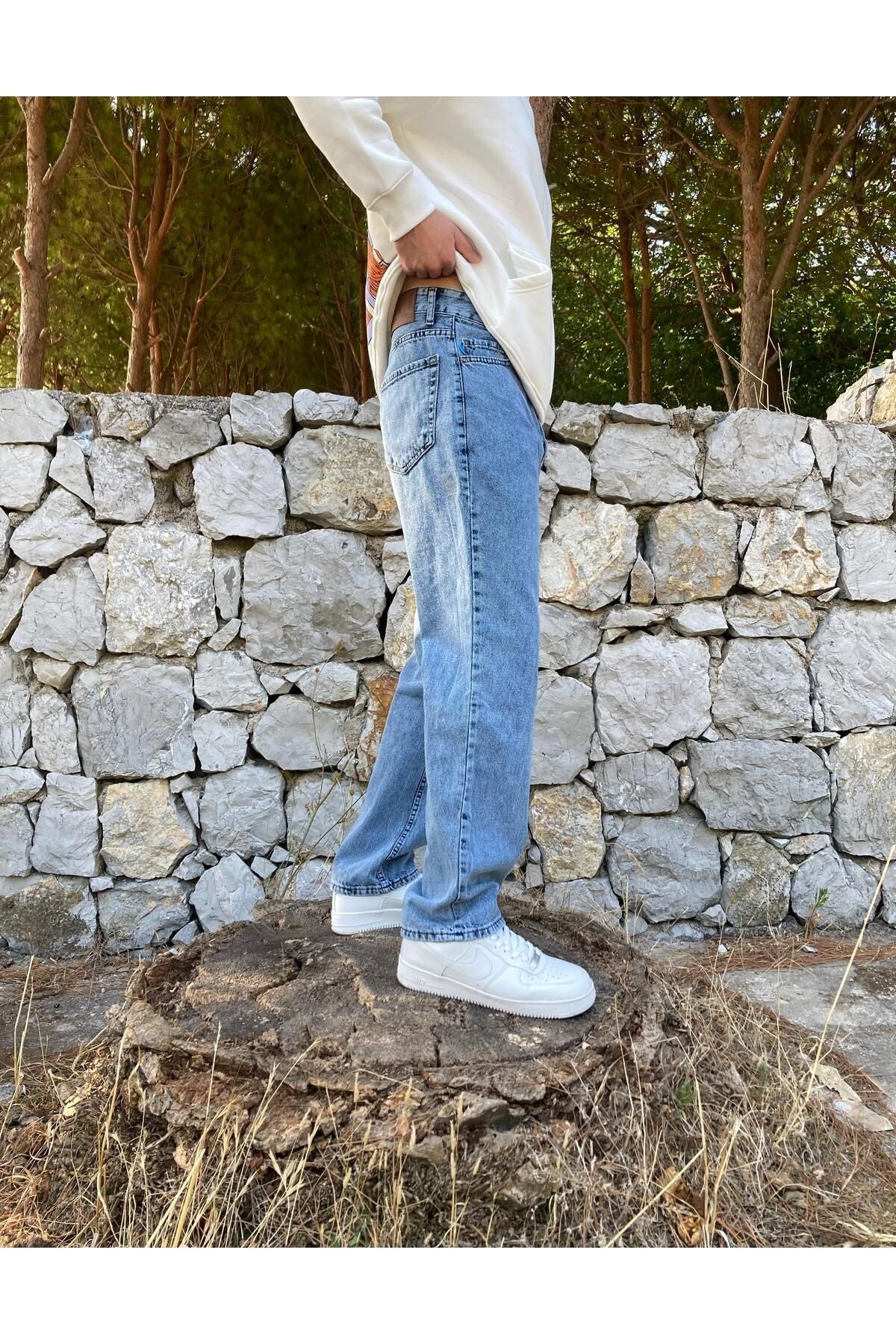 Kar Yıkamalı Baggy Pantolon