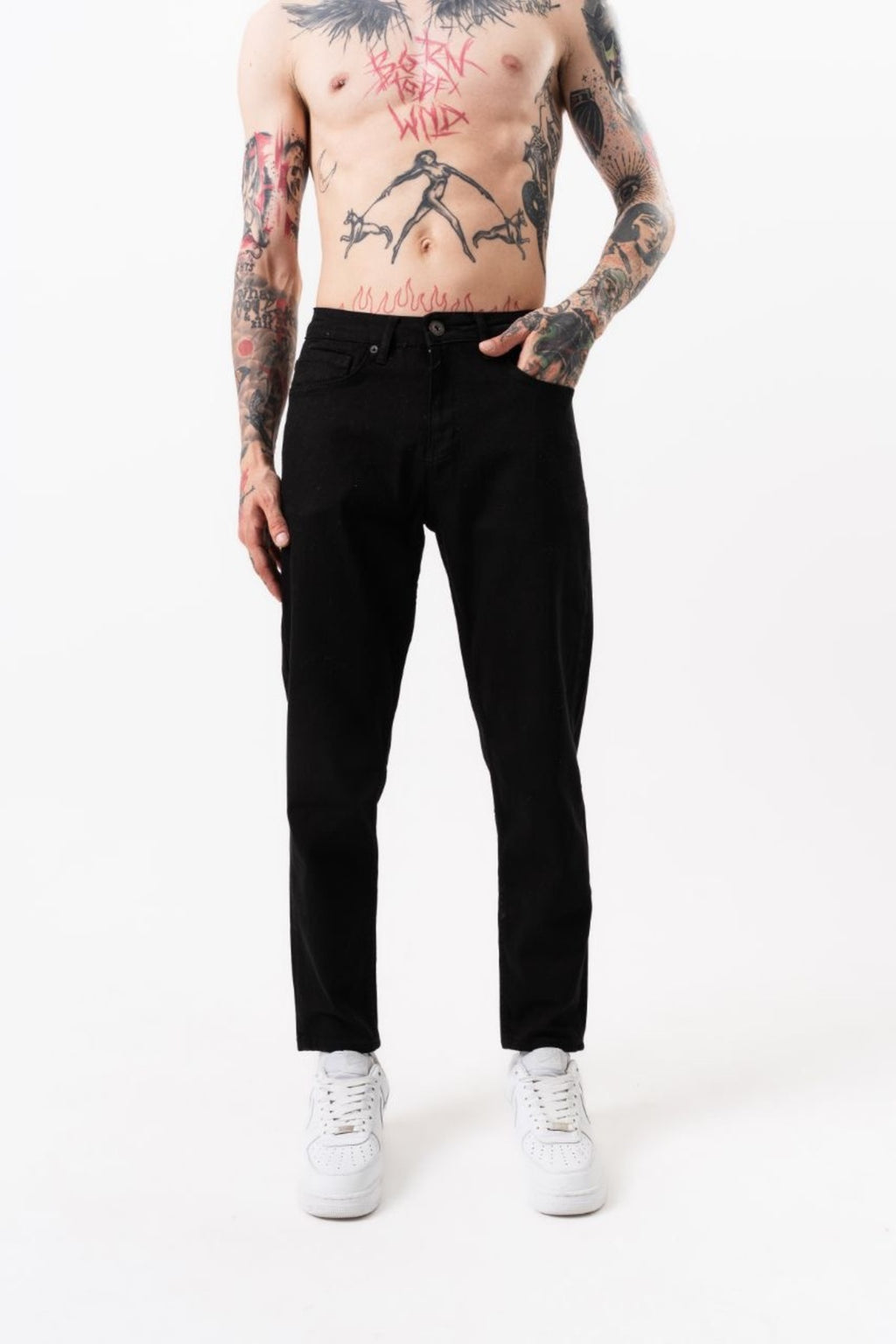Siyah Boyfriend Kalıp Jeans