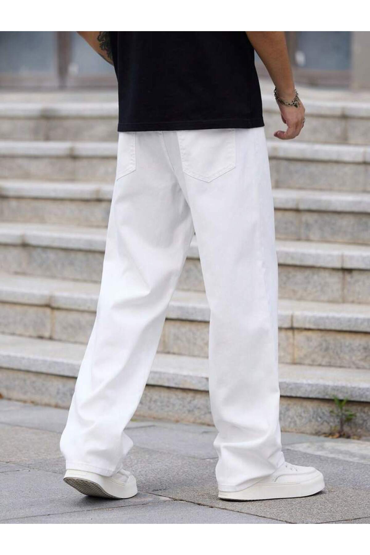 Erkek Yeni Sezon Baggy Fit Bol Kalıp Kot Pantolon