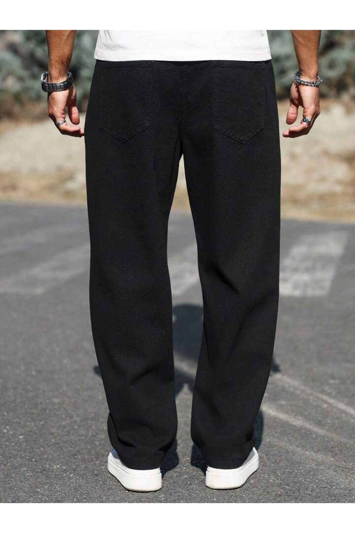 Erkek Yeni Sezon Baggy Fit Bol Kalıp Kot Pantolon