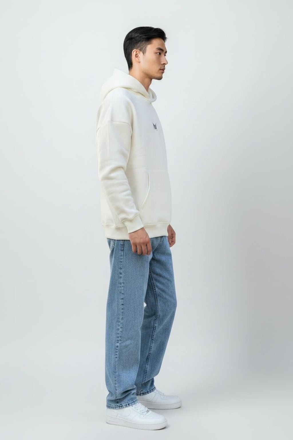 Erkek Kar Yıkama Relaxed Pantolon Rahat Kesim Denim