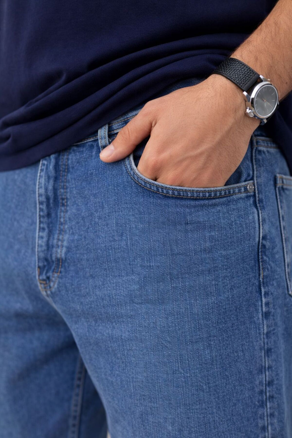 Erkek Boyfriend Jean Pantolon Günlük Rahat Bol Kalıp Denim Kot Salaş Tarz