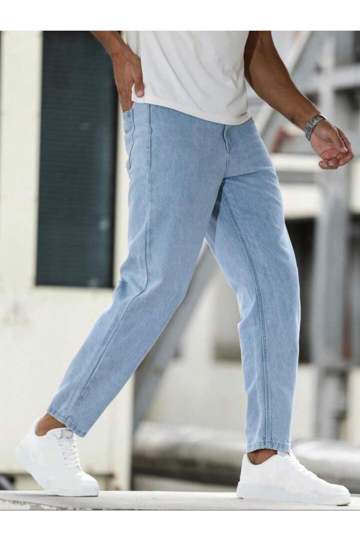 Erkek Bilek Boy Boyfriend Kalıp Jean Kot Pantolon