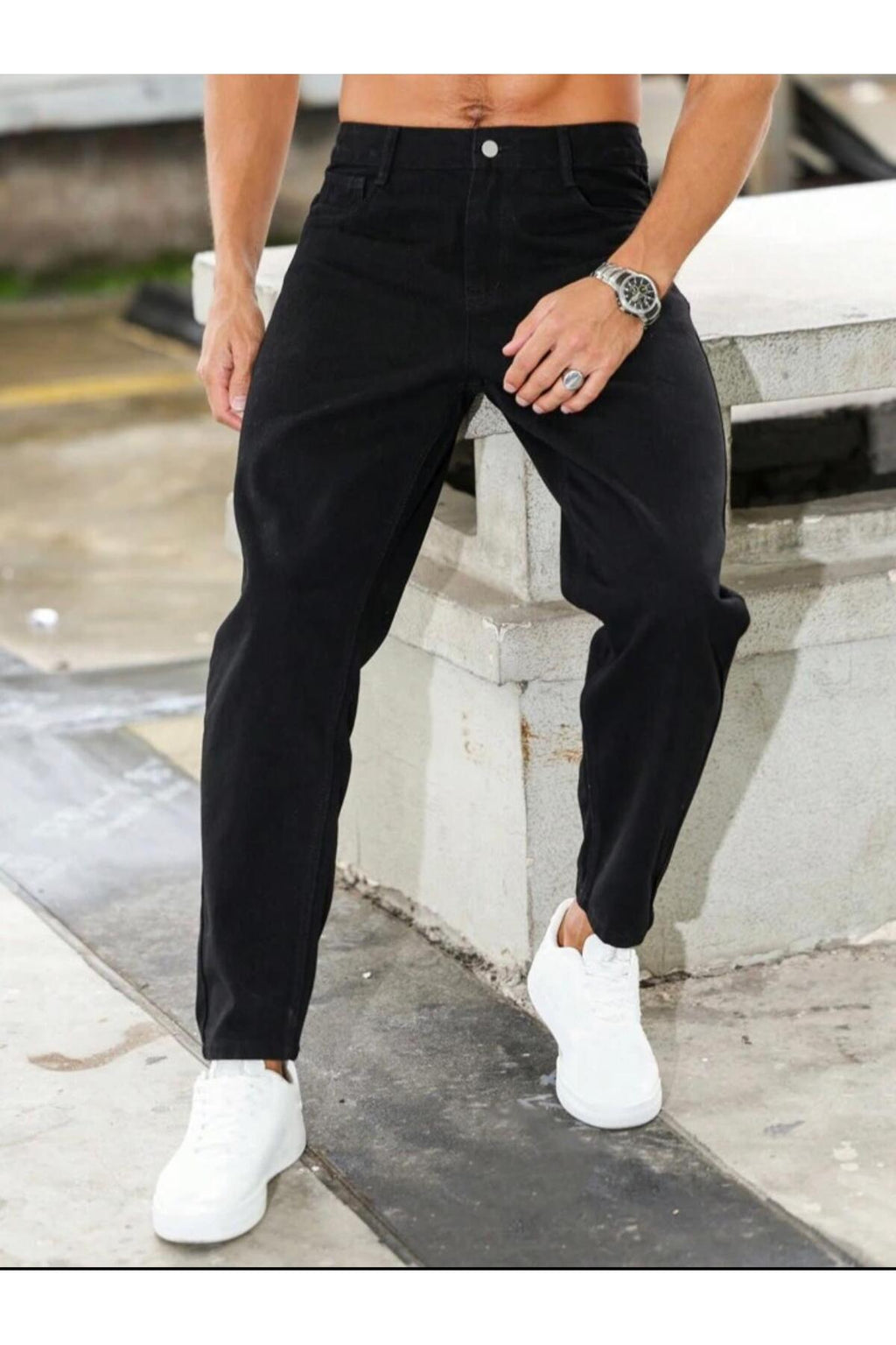 Erkek Bilek Boy Boyfriend Kalıp Jean Kot Pantolon
