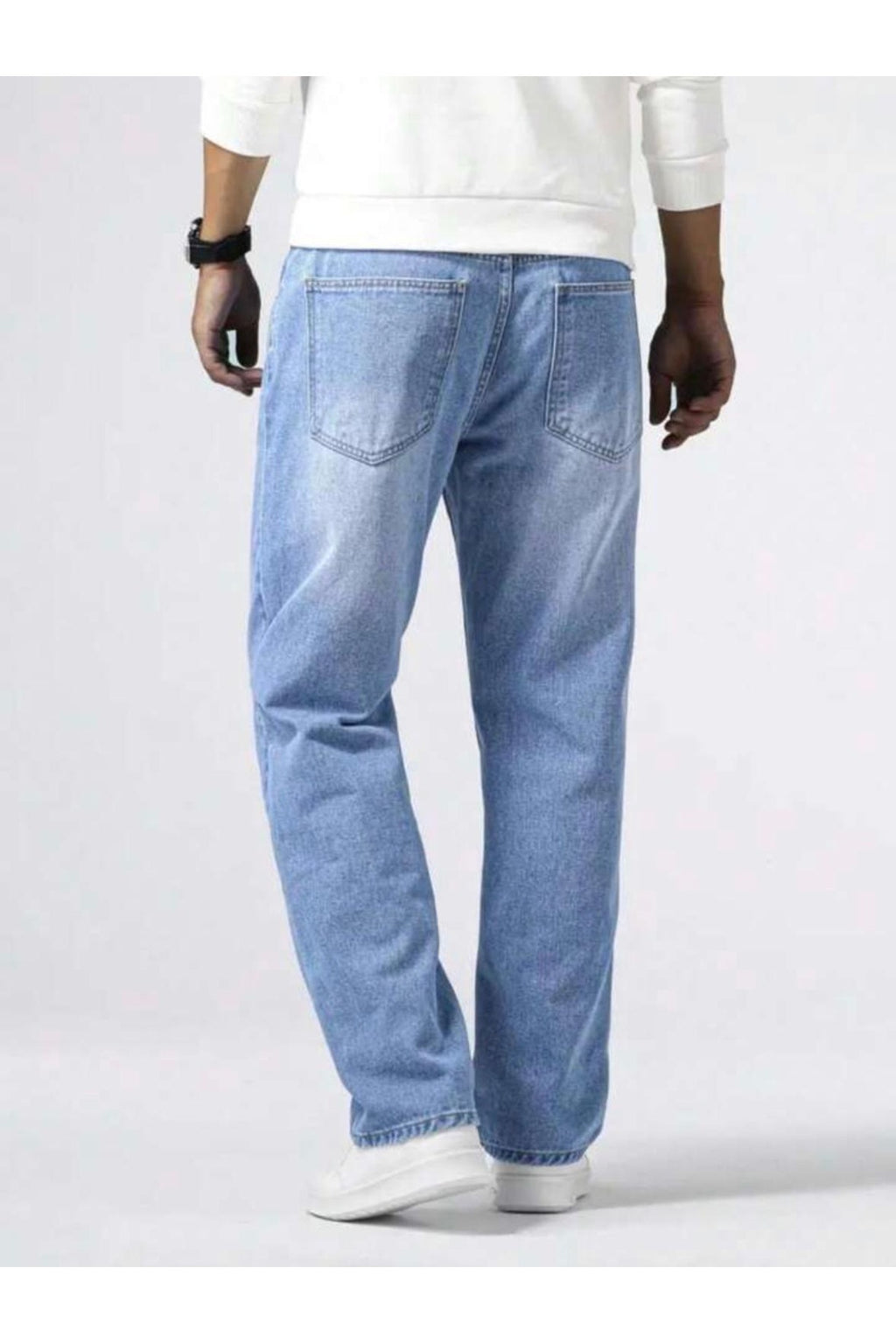 Erkek Bol Paça Rahat Kalıp Kot Pantolon Jean