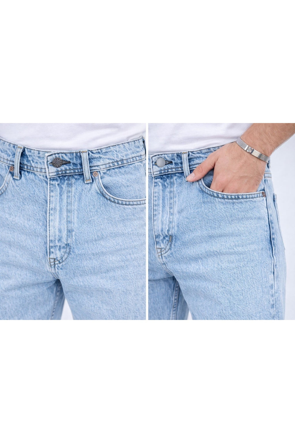 Erkek Rahat Kalıp Denim Pantolon Modern Kesim Günlük Şık Basic Kot